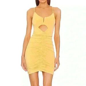 Michael Costello × REVOLVE Ella Mini Dress in Yellow - XS